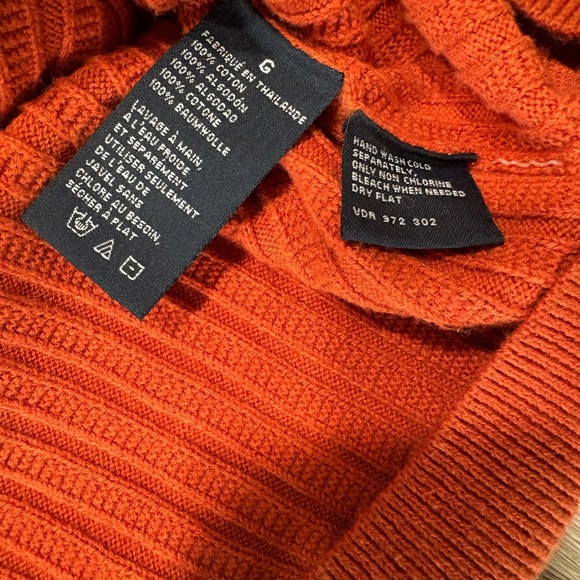 Nautica Men's Vibrant Orange Crewneck Sweater - Picture 4 of 4